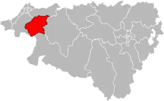 Locatie van het kanton