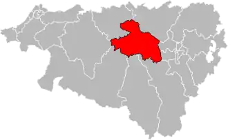 Locatie van het kanton