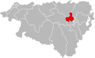 Locatie van het kanton