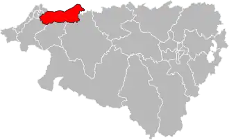 Locatie van het kanton