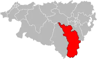 Locatie van het kanton