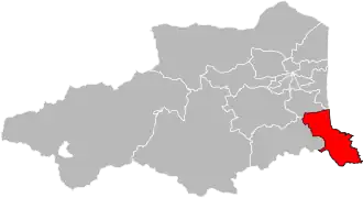 Locatie van het kanton