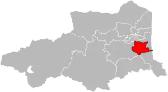 Locatie van het kanton