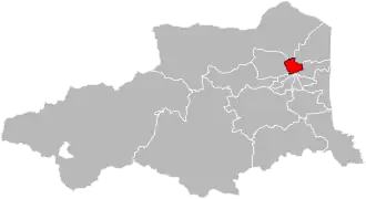 Locatie van het kanton