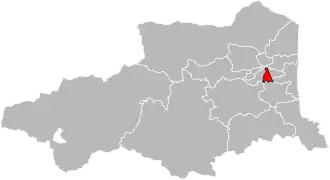 Locatie van het kanton