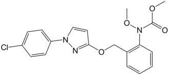 Structuurformule van pyraclostrobine