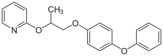 Structuurformule van pyriproxyfen