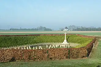 Zicht op de begraafplaats