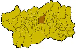 Locatie van Quart in Aostadal (AO)