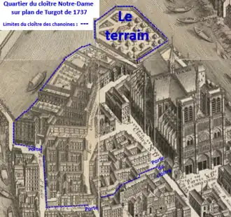 Idem op een vogelvluchtperspectief uit 1737