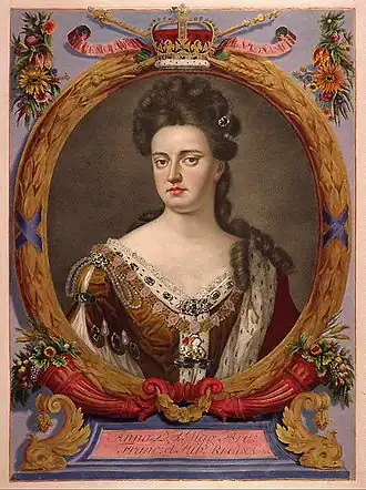 Queen Anne, om en nabij haar verjaardag in 1713