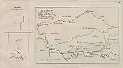 Profiel van gewalste spoorrails en spoorkaart