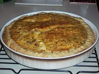 Een verse quiche lorraine