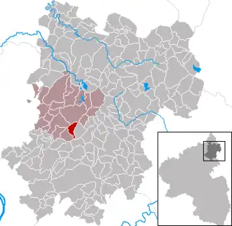 Kaart van Quirnbach (Westerwald)
