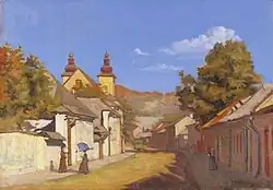 Straatdetail uit Nagybánya (vóór 1921)