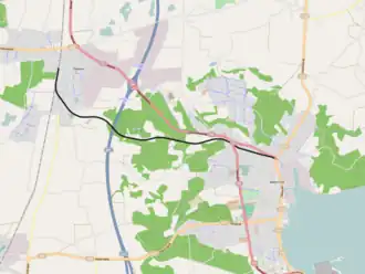 Spoorlijn Rødekro - Aabenrå op de kaart