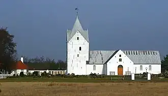 Sankt Clemens Kirke (12e eeuw) in de plaats Rømø Kirkeby
