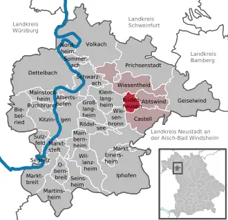 Kaart van Rüdenhausen