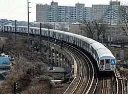 Metro op de Hammels Wye, ongeveer ter hoogte van het voormalige station (2020)