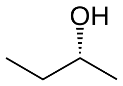Structuurformule van R-2-butanol
