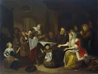 Het Sint-Nicolaasfeest, Richard Brakenburg, 1685