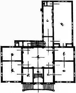 Plattegrond bel-etage.