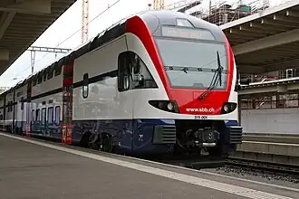 SBB RABe 511 001 op 3 juni 2010 in Zürich HB