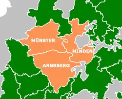 Regierungsbezirke in Westfalen (1878)