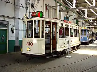 Delmez-motorwagen 210 van de Rotterdamse tram