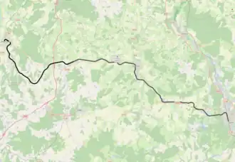 Spoorlijn Neufchâteau - Épinal op de kaart