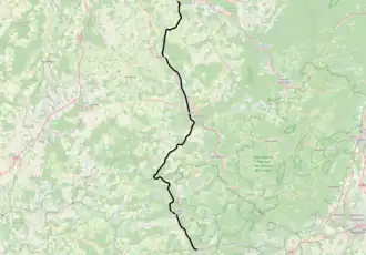 Spoorlijn Blainville-Damelevières - Lure op de kaart