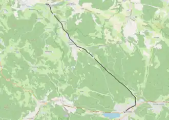 Spoorlijn Laveline-devant-Bruyères - Gérardmer op de kaart