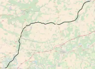 Spoorlijn Trilport - Bazoches op de kaart