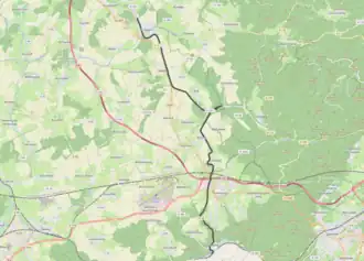 Spoorlijn Lutzelbourg - Drulingen op de kaart