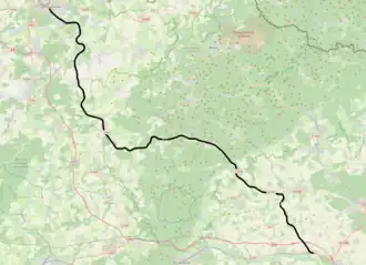 Spoorlijn Mommenheim - Sarreguemines op de kaart