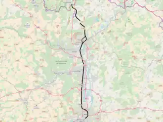 Spoorlijn Metz-Ville - Zoufftgen op de kaart
