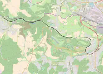 Spoorlijn Audun-le-Tiche - Hussigny-Godbrange op de kaart