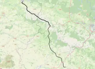 Spoorlijn Hirson - Amagne-Lucquy op de kaart