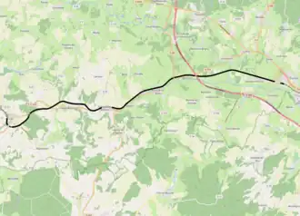 Spoorlijn Liart - Tournes op de kaart