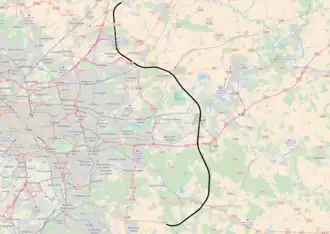 Raccordement d'interconnexion nord-sud op de kaart