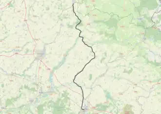 Spoorlijn Laon - Le Cateau op de kaart