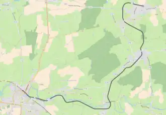Spoorlijn Avesnes - Sars-Poteries op de kaart