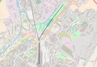 Stamlijn Douai - Waziers op de kaart