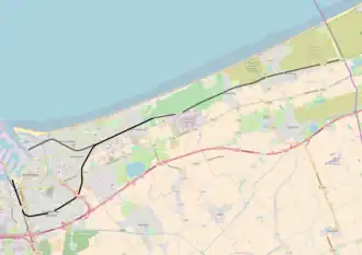 Spoorlijn Dunkerque-Locale - Bray-Dunes op de kaart