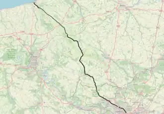 Spoorlijn Saint-Denis - Dieppe op de kaart