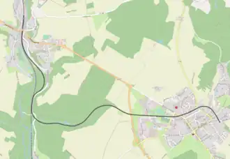 Spoorlijn Chars - Marines op de kaart