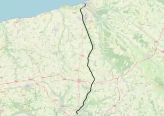 Spoorlijn Malaunay-Le Houlme - Dieppe op de kaart