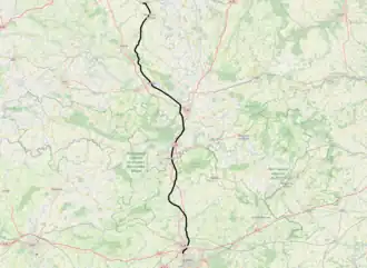 Spoorlijn Le Mans - Mézidon op de kaart