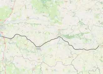 Spoorlijn Domfront - Pontaubault op de kaart