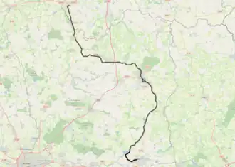 Spoorlijn Vitré - Pontorson op de kaart